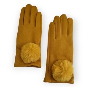 The Silo Boutique Marigold Microsuede Touchscreen Gloves